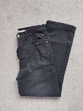 High-Rise Black Wide-Leg Jeans for Women